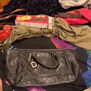 DKNY Black Leather Satchel